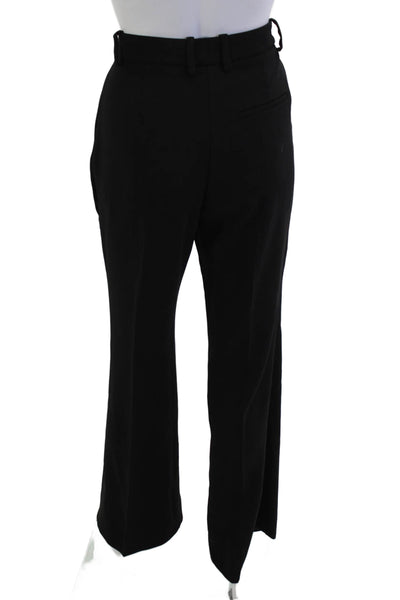 MNG Unisex Dress Pants Black Button Polyester Solid Classic Fall Size 4