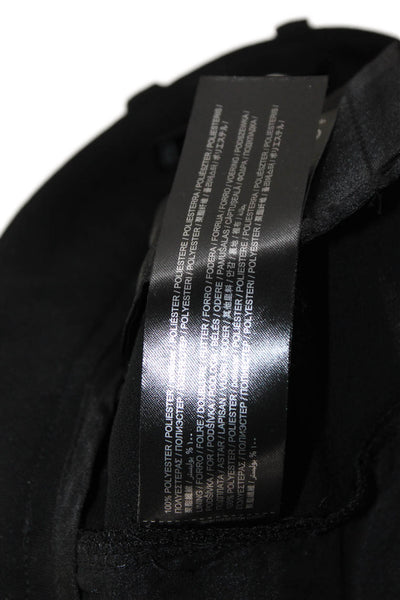 MNG Unisex Dress Pants Black Button Polyester Solid Classic Fall Size 4