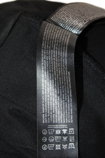 MNG Unisex Dress Pants Black Button Polyester Solid Classic Fall Size 4
