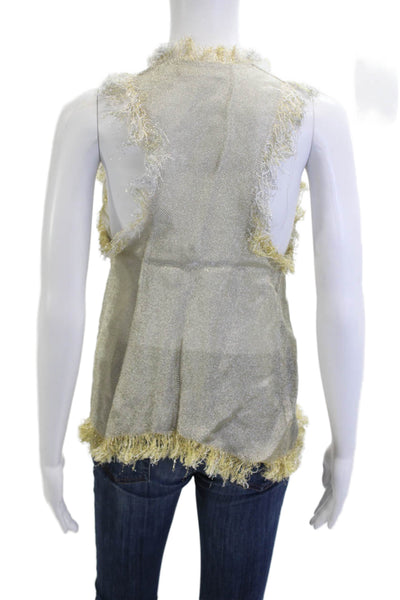Wanda Nylon Women Beige Sleeveless Tank Top Designer Size 38