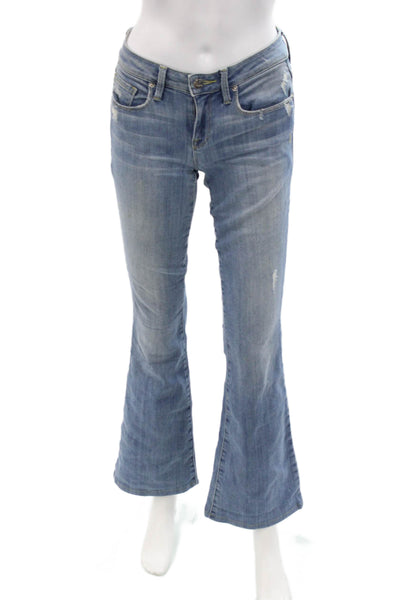 Genetic Denim Womens Bootcut Flare Jeans Blue High Rise 32 Inseam Size 25
