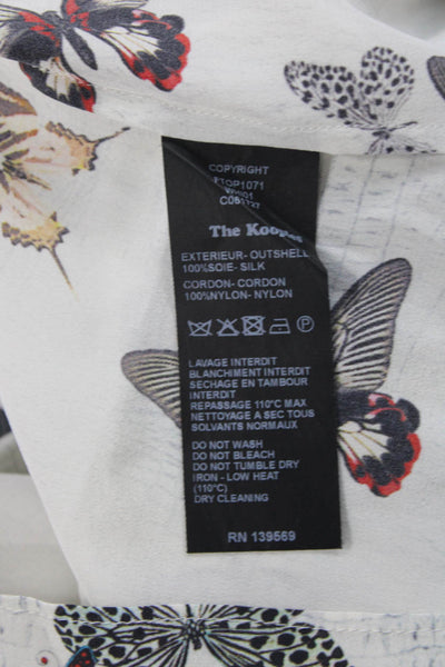 The Kooples Women Silk Sleeveless Butterfly Blouse Size S