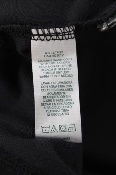 Perry Ellis Mens Black Collared Polo Short Sleeve Solid Big Tall Size M
