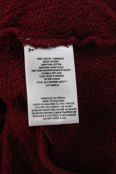 Current/Elliott Women Pullover Sweatshirts Red Pima Cotton Size 0
