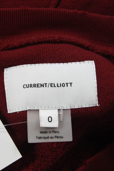 Current/Elliott Women Pullover Sweatshirts Red Pima Cotton Size 0