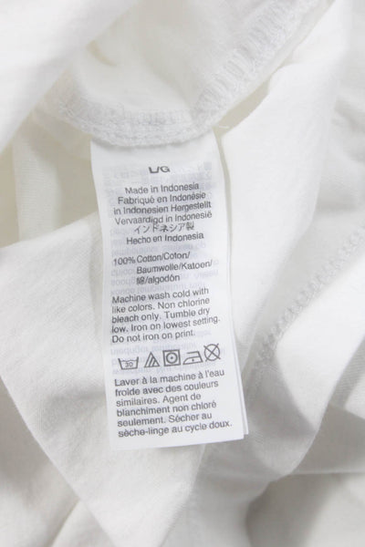 J Crew Mens Button-Down Polo Short Sleeve Cotton Collared White Size L