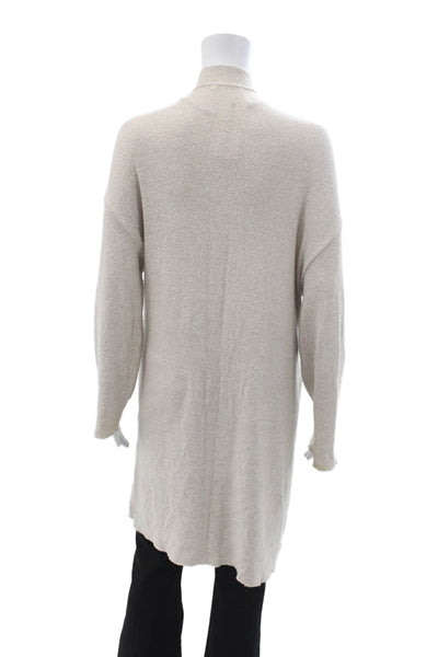 Zara Trafaluc Unisex Cardigan Beige Viscose Blend Long Sleeve Size S