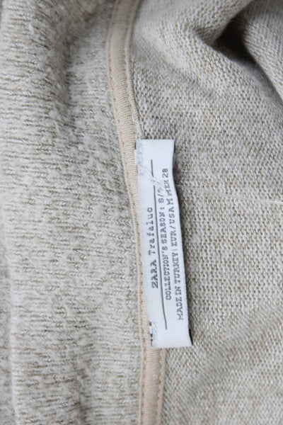 Zara Trafaluc Unisex Cardigan Beige Viscose Blend Long Sleeve Size S