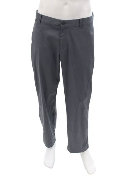Nike Mens Dark Gray Dress Pants Button Closure Size 34