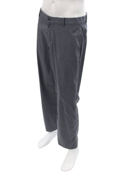 Nike Mens Dark Gray Dress Pants Button Closure Size 34