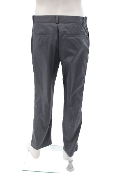 Nike Mens Dark Gray Dress Pants Button Closure Size 34