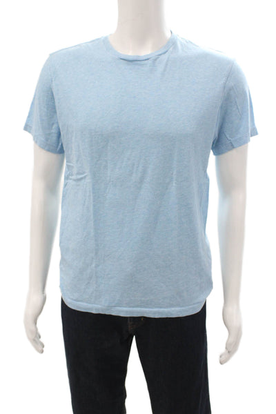 J Crew Mens Light Blue 100% Cotton Crew Neck T-Shirt Short Sleeve Size M