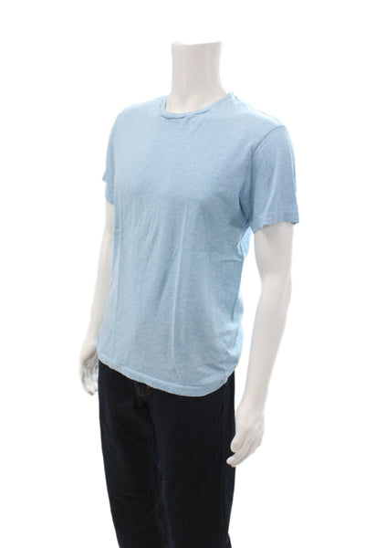 J Crew Mens Light Blue 100% Cotton Crew Neck T-Shirt Short Sleeve Size M