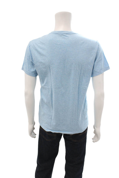 J Crew Mens Light Blue 100% Cotton Crew Neck T-Shirt Short Sleeve Size M