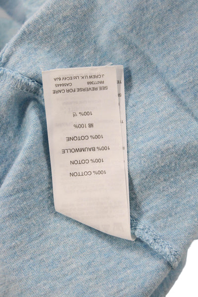 J Crew Mens Light Blue 100% Cotton Crew Neck T-Shirt Short Sleeve Size M