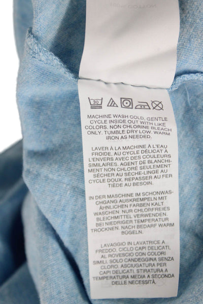 J Crew Mens Light Blue 100% Cotton Crew Neck T-Shirt Short Sleeve Size M