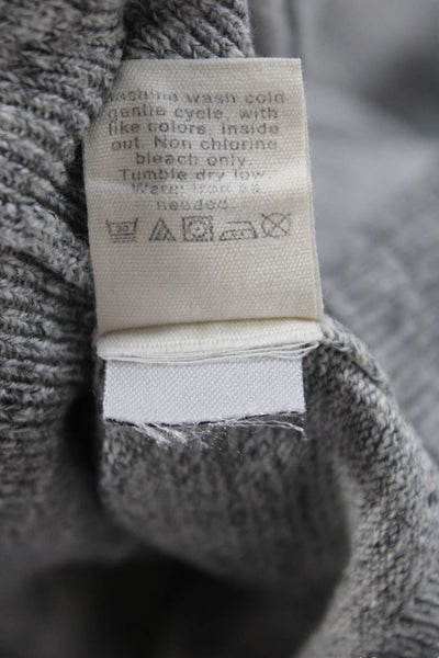 J Crew Mens Gray Striped Cotton Crew Neck Pullover Long Sleeve Size L