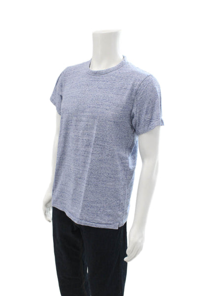 Rag & Bone Mens T-Shirt Light Blue Crew Short Sleeve Cotton Size L