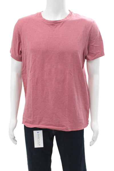 J Crew Mens Pink Cotton Crew Neck Short Sleeve T-Shirt Size L