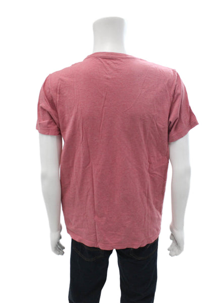 J Crew Mens Pink Cotton Crew Neck Short Sleeve T-Shirt Size L