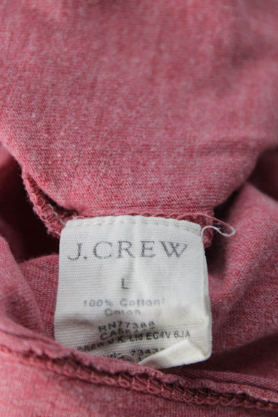 J Crew Mens Pink Cotton Crew Neck Short Sleeve T-Shirt Size L