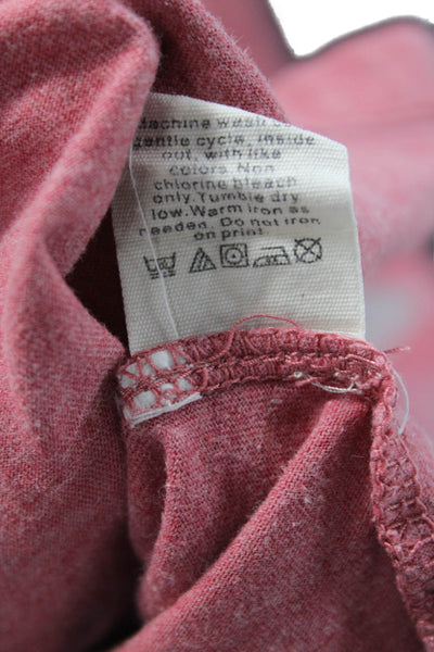 J Crew Mens Pink Cotton Crew Neck Short Sleeve T-Shirt Size L