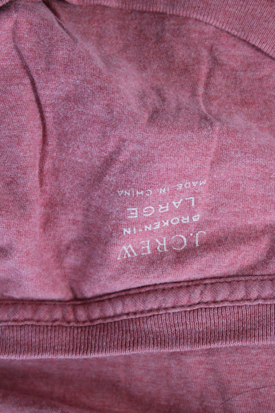 J Crew Mens Pink Cotton Crew Neck Short Sleeve T-Shirt Size L