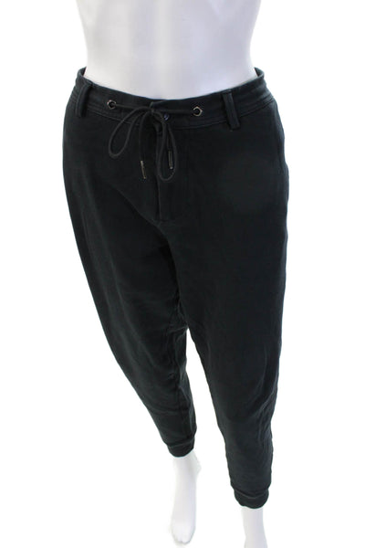 Liverpool Los Angeles Mens Jogger Pants Black Drawstring Cotton Blend Size 36