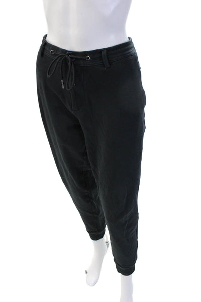 Liverpool Los Angeles Mens Jogger Pants Black Drawstring Cotton Blend Size 36