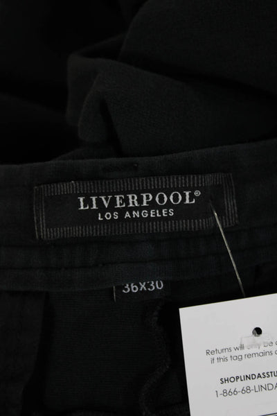 Liverpool Los Angeles Mens Black Jogger Sweatpants Cotton Blend Size 36