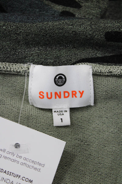 Sundry Womens Dark Gray Camo Mini Pencil Skirt Size 1