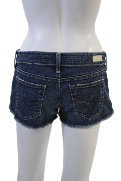 AG Adriano Goldschmied Unisex Dark Blue 100% Cotton Solid Beach Shorts Size 27