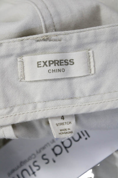 Express Womens Mini Pencil Skirt Beige Cotton Spandex Size 4
