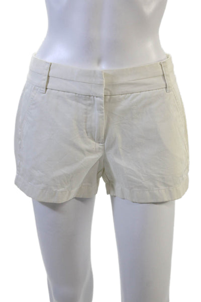 J Crew Unisex Chino Shorts White Cotton Size 0