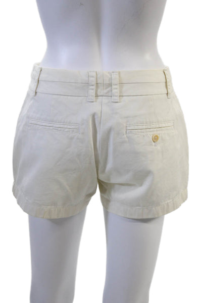 J Crew Unisex Chino Shorts White Cotton Size 0