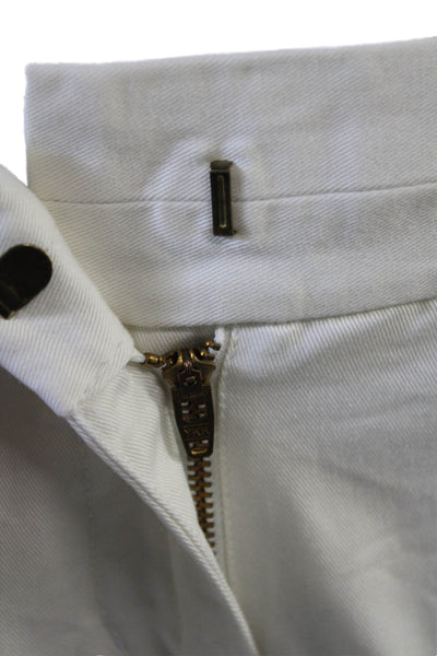 J Crew Unisex Chino Shorts White Cotton Size 0