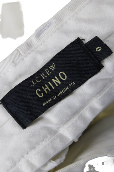 J Crew Unisex Chino Shorts White Cotton Size 0