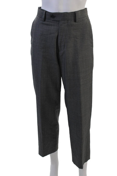 Combatant Gentlemen Men Gray Wool Ankle Dress Pants Button Closure Size 28