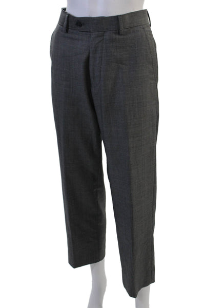 Combatant Gentlemen Men Gray Wool Ankle Dress Pants Button Closure Size 28
