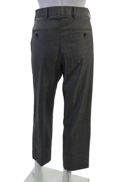 Combatant Gentlemen Men Gray Wool Ankle Dress Pants Button Closure Size 28