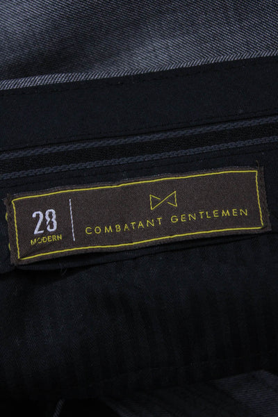 Combatant Gentlemen Men Gray Wool Ankle Dress Pants Button Closure Size 28