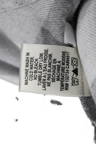 Cloth & Stone Women Gray Plaid Tunic Blouse Lace Up Rayon Long Sleeve Size S