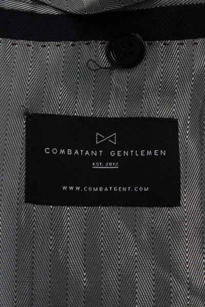 Combatant Gentlemen Mens Dark Blue Wool Blazer Classic Button Size 34