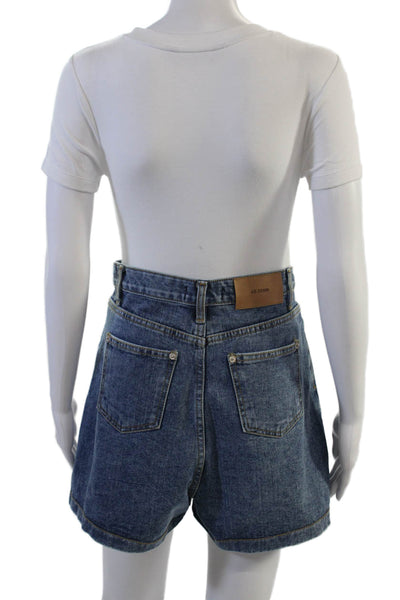 AB Denim Women Mini Skort Dark Blue 100% Cotton Solid Size M