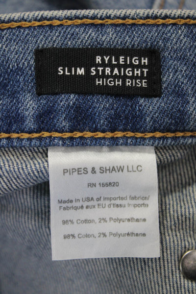 Veronica Beard Women Cropped Straight High Rise Jeans Blue Size 27