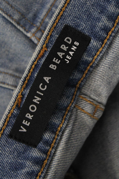 Veronica Beard Women Cropped Straight High Rise Jeans Blue Size 27