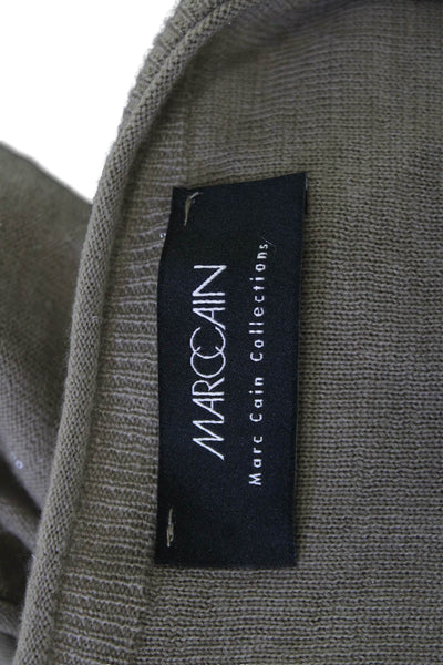 Marccain Unisex Beige Wool Pullover Crew Neck Long Sleeve Sweater Size 4