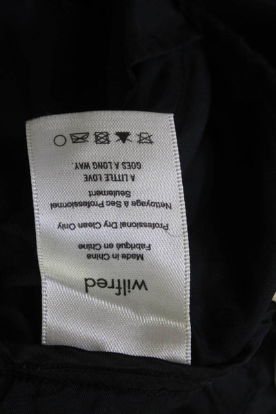Wilfred Womens Cargo Pants Black Cupro Zip Inseam 28 Size 0