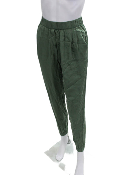 Gypsy 05 Womens Green Silk Spandex Jogger Pants Bohemian Size S