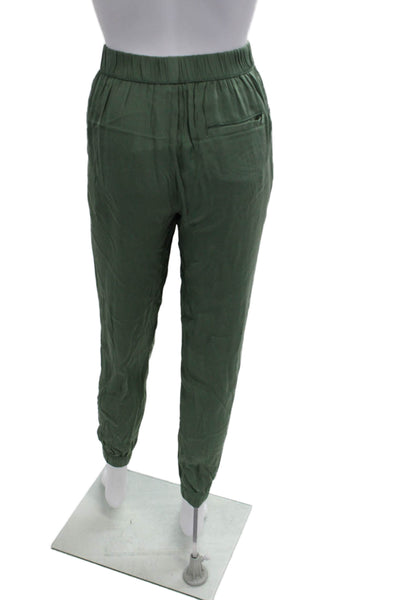Gypsy 05 Womens Green Silk Spandex Jogger Pants Bohemian Size S
